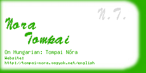 nora tompai business card